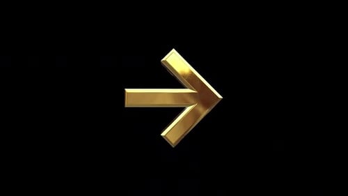 Arrow Back Golden Icon