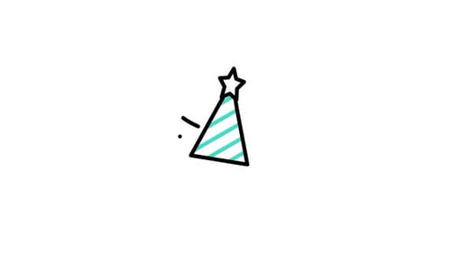 Sparkling Party Hat Celebration Icon Reveal