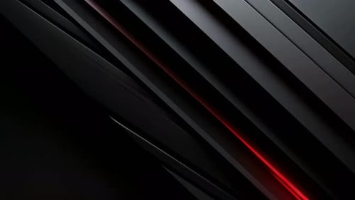 Dark Geometric Background with Moving Red Light Streaks