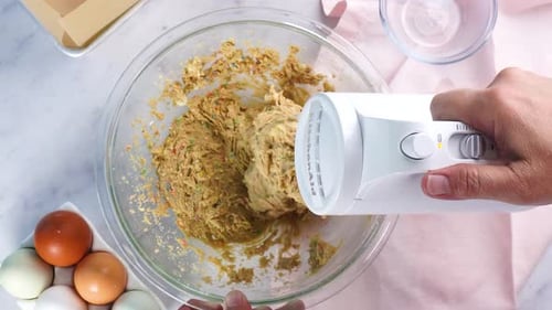 Mixing Cookie Dough in Bowl with Mixer