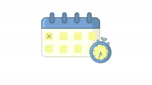 calendar business icon animation motion graphic