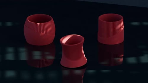 Animación de transformación 3D de Vases Loop