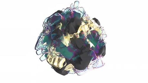Abstrakter goldschwarzer Ball, der sich nahtlos schleifen kann