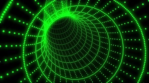 Technology wireframe tunnel Futuristic 3D wormhole