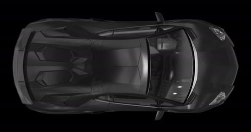 Luxury Sports Car Speeding On Alpha Loop