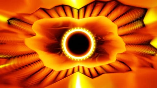 rotating shining cylinder in an orange tunnel vj loop