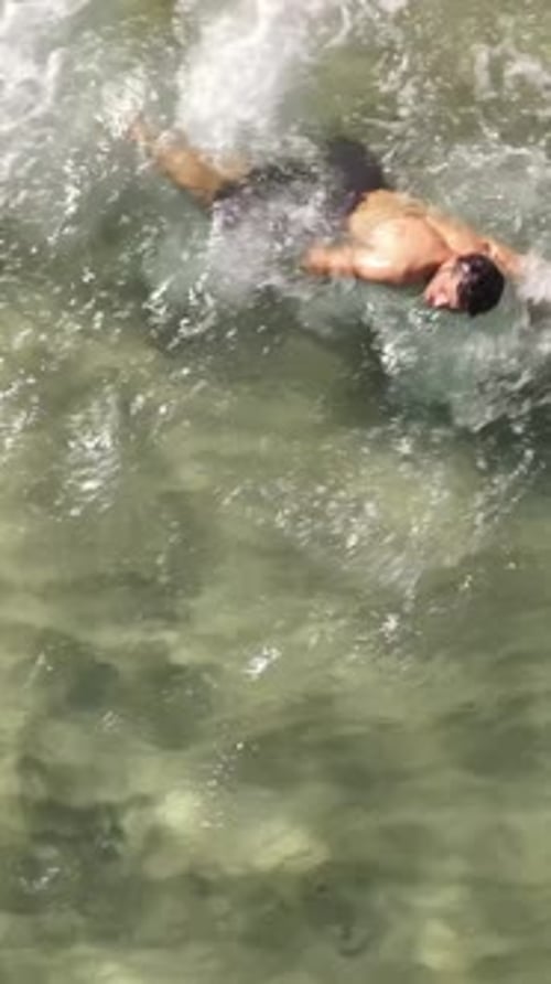 Swimming Sea Overhead View