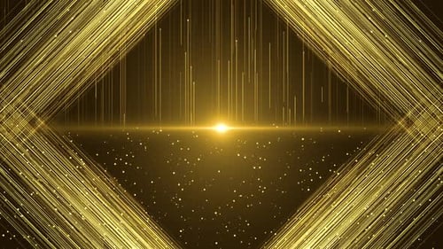 Clean Golden Light Abstract Motion Shining Silver Particles