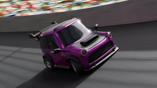 Racing Car Loop 3D satisfying animation