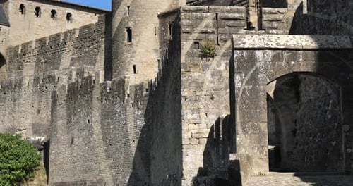 Carcassonne, the biggest castle fortress in europe, Aude department, France