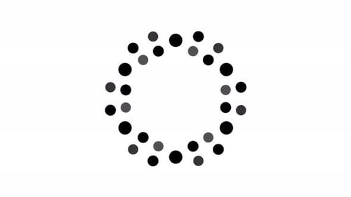 carga animada de puntos, patrón abstracto, gráfico en movimiento, rotación, bucle redondo, canal alfa, vídeo