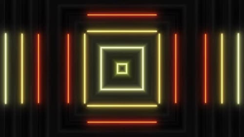 Vibrant abstract neon square pattern