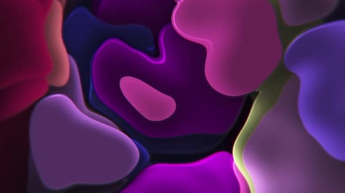Colorful Fluid Abstract Shapes Morphing Seamless Loop Background