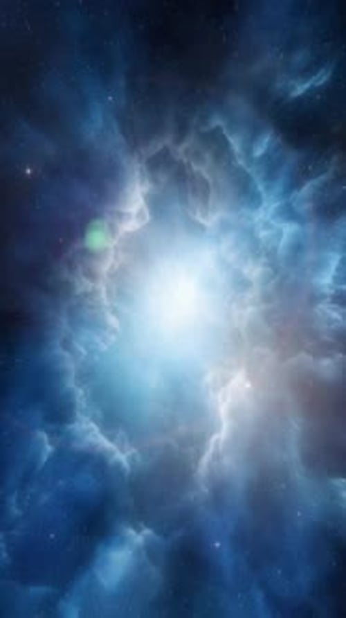 Nébuleuse bleue dans l'espace lointain Une belle galaxie