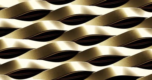 Textured Golden Abstract Fluid Waves Background Loop