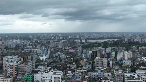 Dhaka Cityscape With Modern Urban View