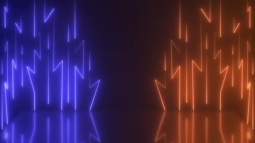 Modern Glowing Neon Lights Loop Background Wallpaper