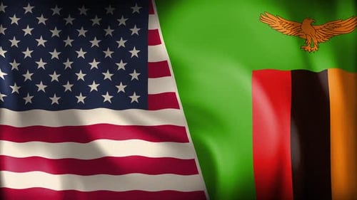 Usa And Zambia Background Loop