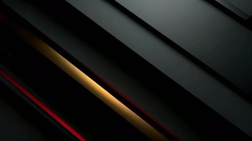 Abstract Geometric Panels with Glowing Color Lines