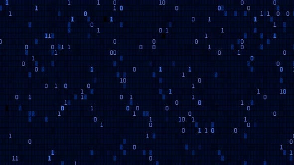 Digital background. Binary code changes randomly. Program code ...