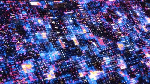 Futuristic Digital Data Flow Background Loop Animation