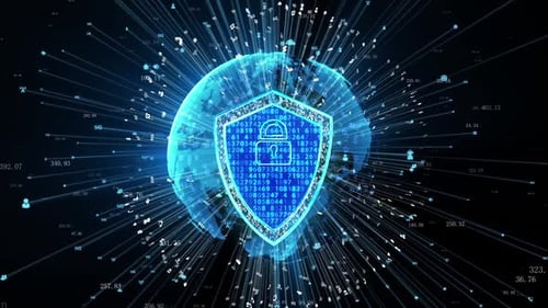 Cloud Computing And Network Security Password Lock Background