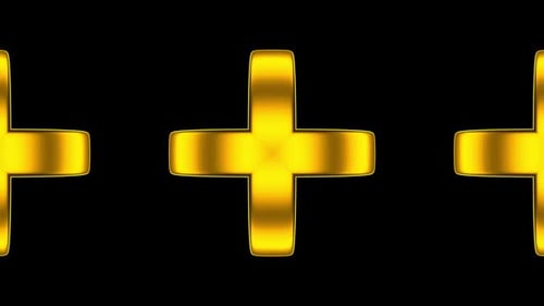 Animated Golden Geometric Shapes Background Loop