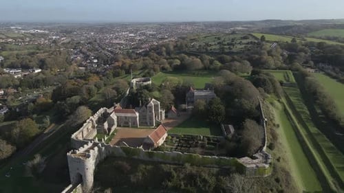 Castle a great fortress which began life as an Anglo-Saxon earthwork defence against Viking raids.