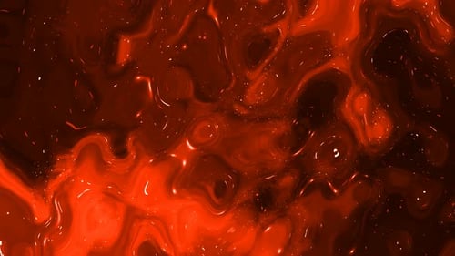 Abstract Red Glossy Fluid Flowing Loop Background