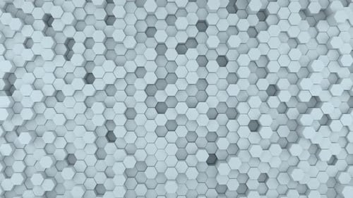 Animación 4k de fondo blanco geométrico de panal