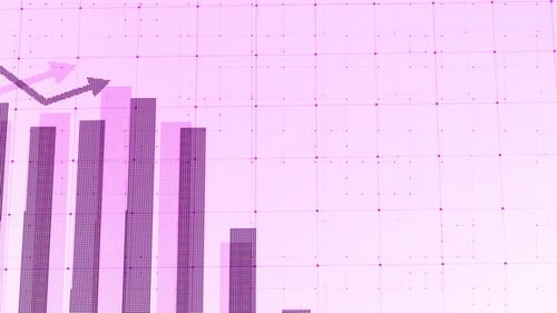 Pink Color Negative Business Report Animation White Background
