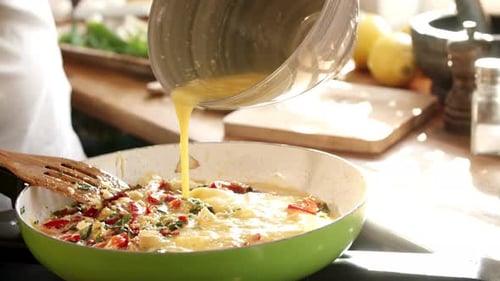 Chef Making Frittata