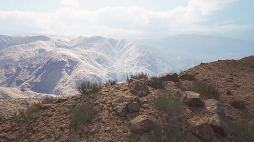 Stunning Panoramic View of the Pamir Mountains in Tajikistan During Daytime