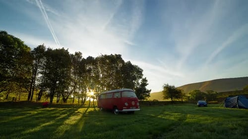vw campervan in Peak District