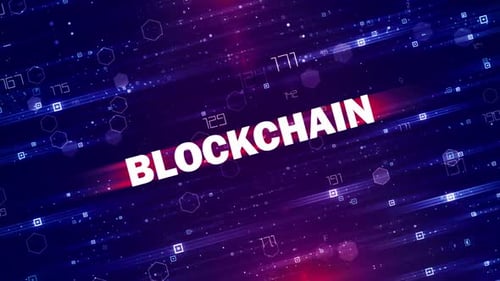 Blockchain Text Reveal Title Animation