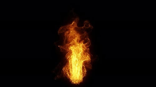 Particules de flammes ardentes brûlant brillamment isolées sur fond