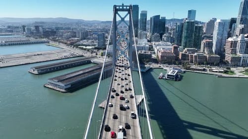 Oakland Bay Bridge at Oakland in California United States.