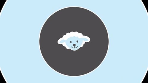 Cartoon sheep Animal Transition with alpha channel. 4K