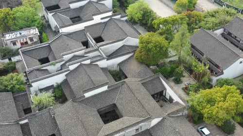 alte chinesische Architektur in der Stadt Hangzhou