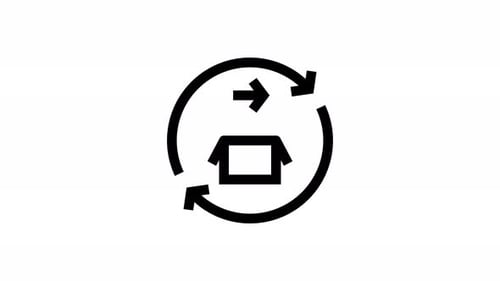Minimalist Animated Return Exchange Process Icon