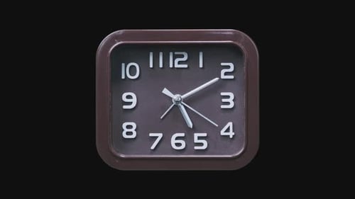 Clock Face of Analog Watch Show Time on Green Screen