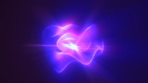 Purple energy magic sphere round high-tech digital ball core of light rays