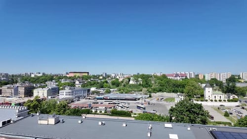 Panorama of Lublin City in summertime.
