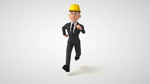 Lustiger Cartoon-Architekt
