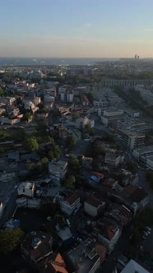 Vue aérienne urbaine de lieux célèbres d'Istanbul, en Turquie