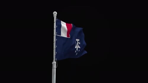 Waving Flag on Pole Animation