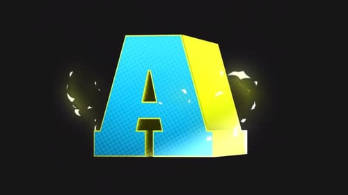 Bounce Scale 3D Letter A