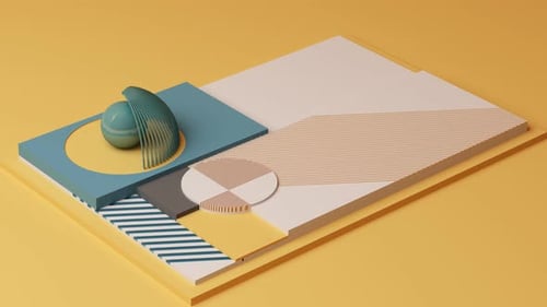 Vibrant Abstract Geometric Composition