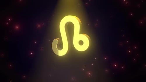 Animiertes Leo-Zeichen 3D-Symbol