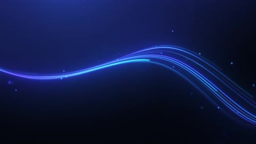 Animated abstract blue background. glowing random shape and wave. data, hi-tech concept. virtual spa